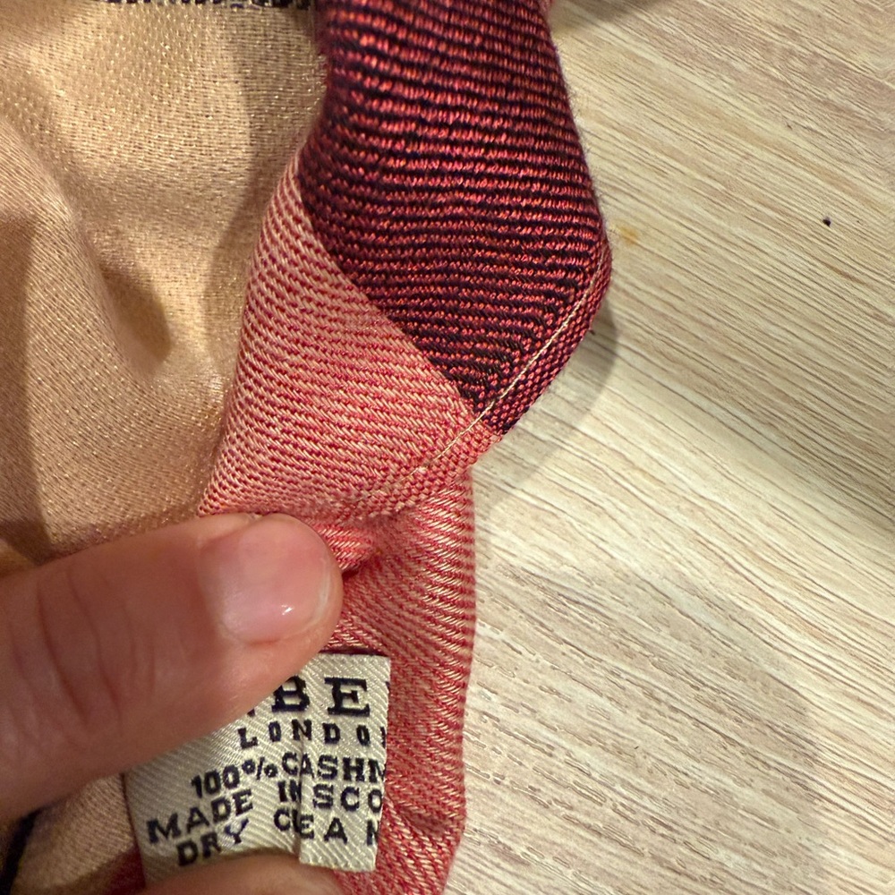 Burberry Beetroot Plaid Scarf - Picture 5 of 8